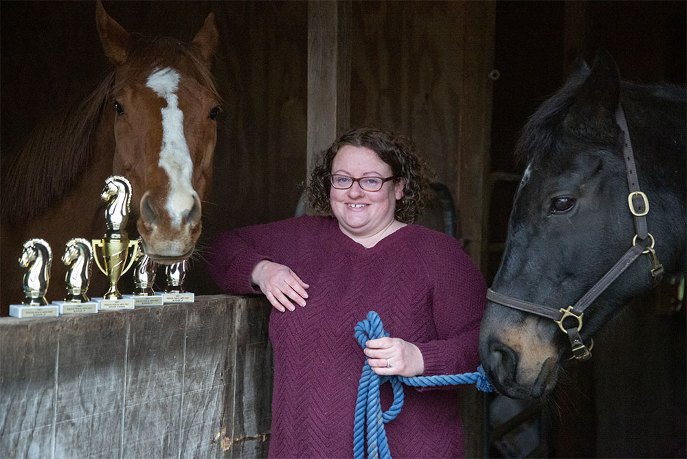 Diana with awards.